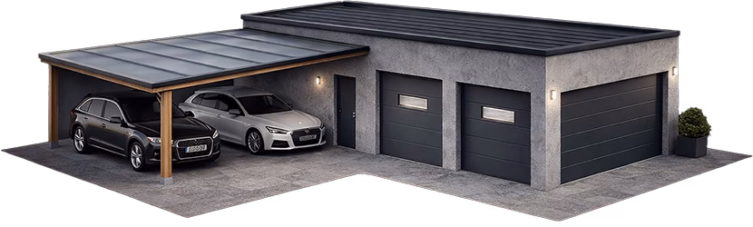 Garaport Garage und Carport