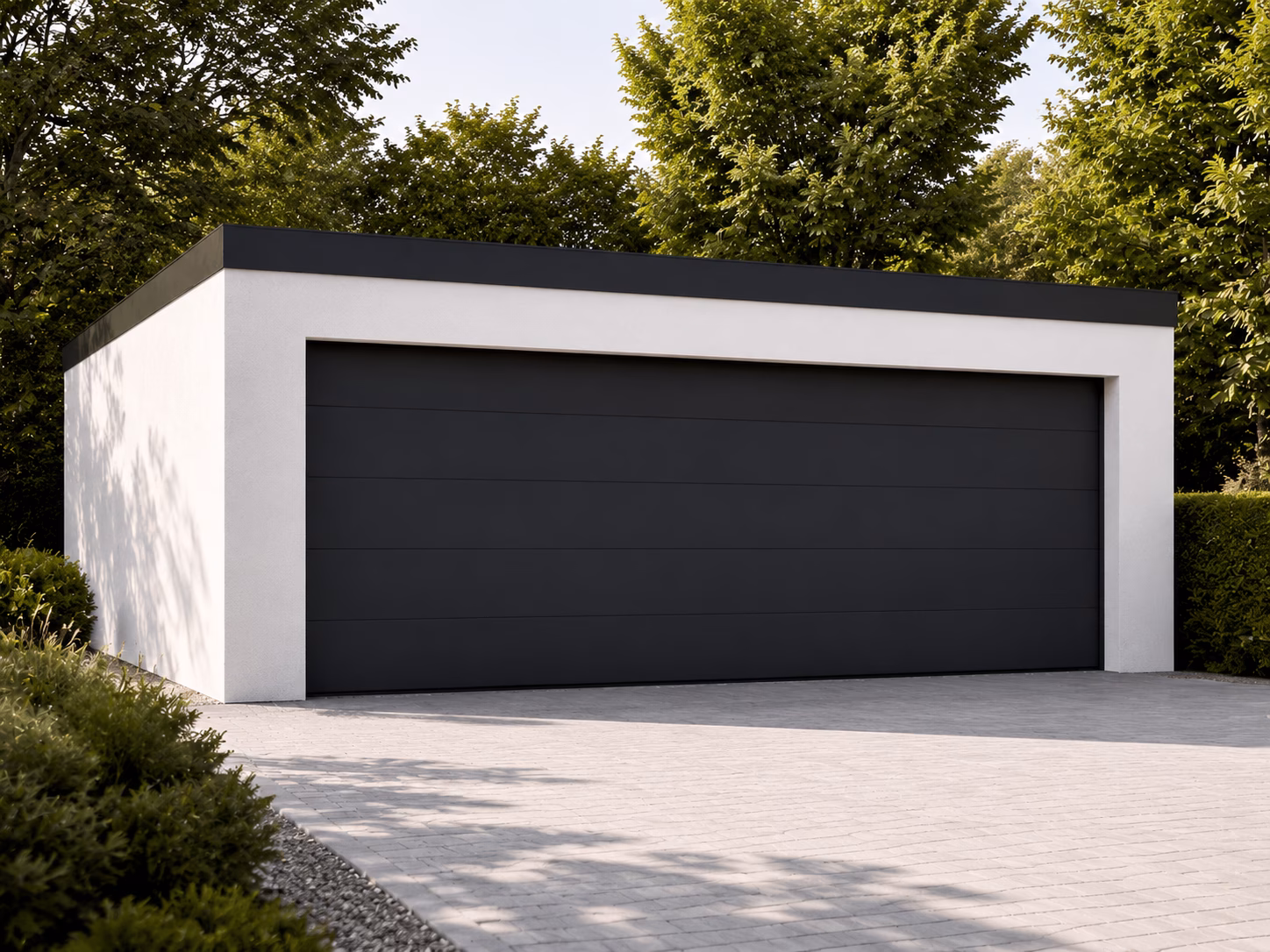 Moderne Großraumgarage aus Beton